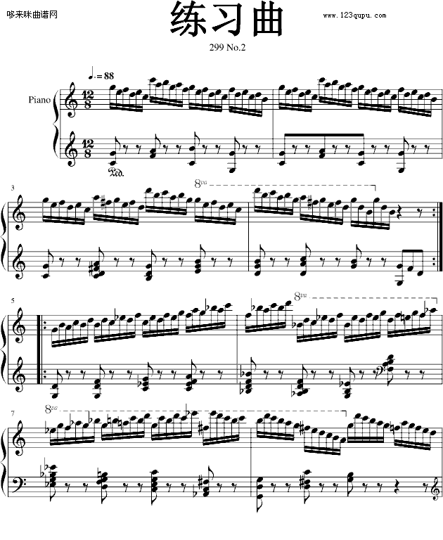车尔尼299-no.2-车尔尼钢琴谱